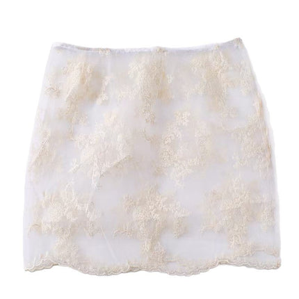 Lace Fart Curtain Skirt Advanced Sense Fart Curtain Stacked Spring Niche Design Korean Style Lace Apron Cover Skirt Sweet