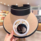 [g standard solar fan model] khaki / Adjustable