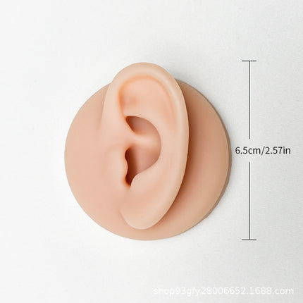 Silicone Ear Model Emulation Human Ear Stud Earrings Display Jewelry Display Bracket Puncture Perforation Tattoo Practice
