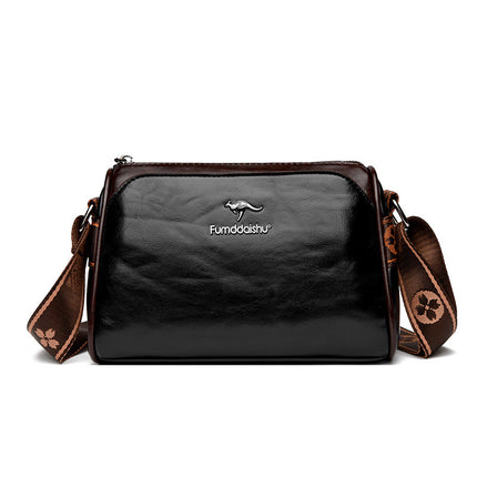 Oil and Wax Leather Cross-border Fashion Women's Bag New Retro Double-sided Pillow Bag Light Luxury Internet Popular Shoulder Bag Crossbody Bag