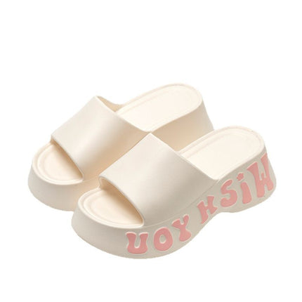 2025 Popular Height-Increasing Slippers for Women, Thickened, Soft, Comfortable, Non-Slip, Daily Beach Shower Universal Trendy Slippers
