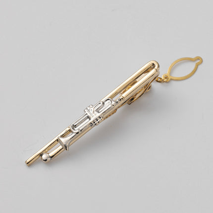 Boutique Fashion Personality Tie Accessories Men's Suit Tie Clip Sail Aircraft Musical Instruments Creative Tie Clip Two-color