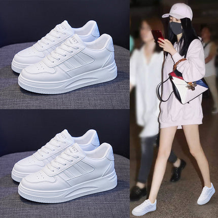Spring and Autumn Casual Women's Board Shoes New Women's White Shoes Fashion Thick Sole Simple Women's Casual Shoes sneaker