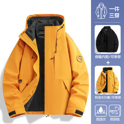 White and Purple Outdoor Jacket for Women 2026 New Model, Petite Size, Three-In-One, Super Stylish for Hiking and Sports