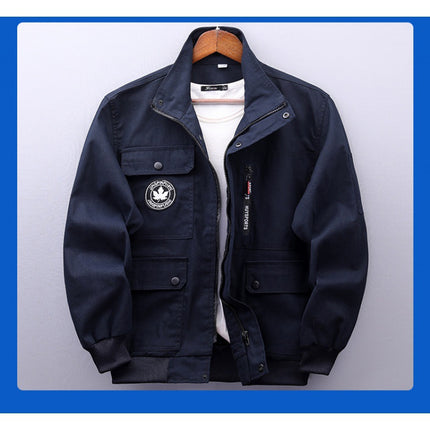 Wear-resistant work clothes suit men's labor protective clothing fashion thickened welding anti-scald building workshop work uniform order DR