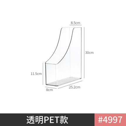 Transparent Desktop File Storage Rack Bookshelf Book Stand Table Rack Office Acrylic A4 Paper Finishing Box