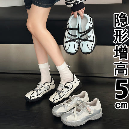 Mary Jane Height-Increasing Ballet Trainers for Women 2025 New Model for Petite Individuals, Summer Thick-Soled Casual Sports Shoes and Sandals