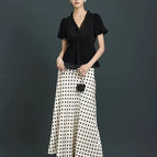 Long - polka dots (height 163-170cm) / Xxs imported acetic acid customized products are not returnable or exchangeable