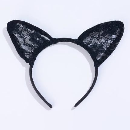 Sexy accessories new lace cat ears black headband mask ball party photography Halloween headdress