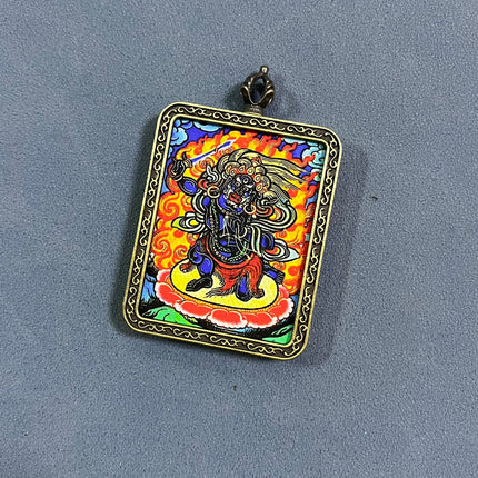 Thangka pendant twelve Zodiac eight guardian gods scenic spot temple souvenir New Year gift big black sky accessories