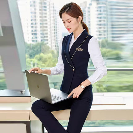 High-end hotel front desk reception work clothes temperament sales department property case real estate consultant professional suit women's clothing
