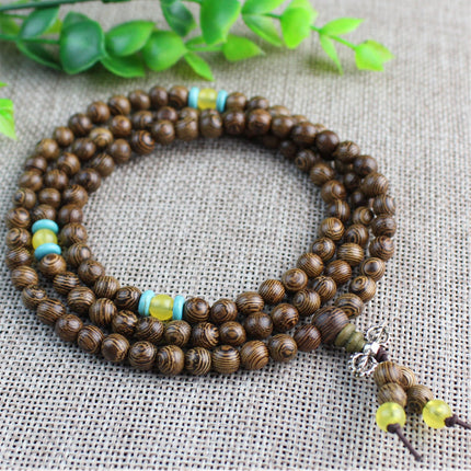 Factory wholesale Wen play wooden beads bracelet 108 beads for men and women lovers jewelry gift chicken wings wooden bracelet