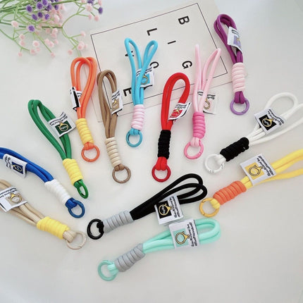 Ins Nylon Braided Rope Keychain Phone Lanyard Pendant DIY Bag Accessory Braided Versatile Portable Accessory