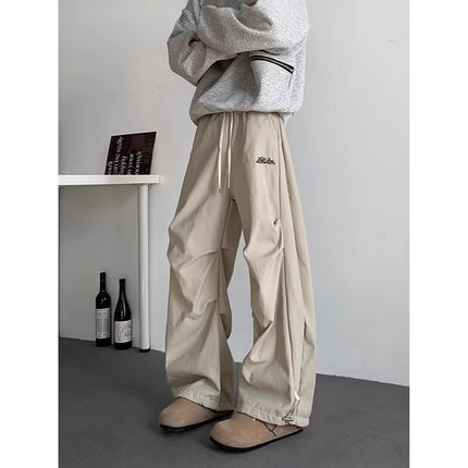 2025 New Loose Casual Pants for Men Korean Style Trendy Versatile Pants Summer Drapey Wide-Leg Floor-Length Trousers