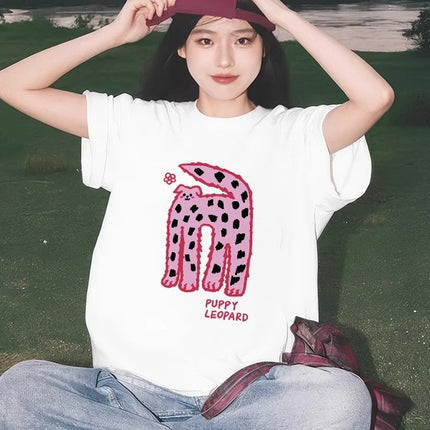 White Short-Sleeve T-Shirt for Women, Summer 2026 New Popular Style, Loose Half-Sleeve Korean Chic Pure Cotton Super Nice Top