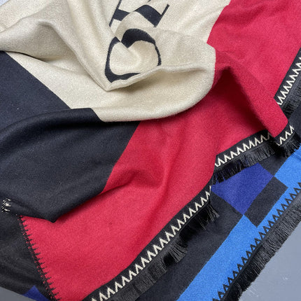 Cross-border Autumn and Winter Explosions European and American Color Matching Plaid Cashmere Scarf British Style Fashion All-match Warm Shawl Scarf