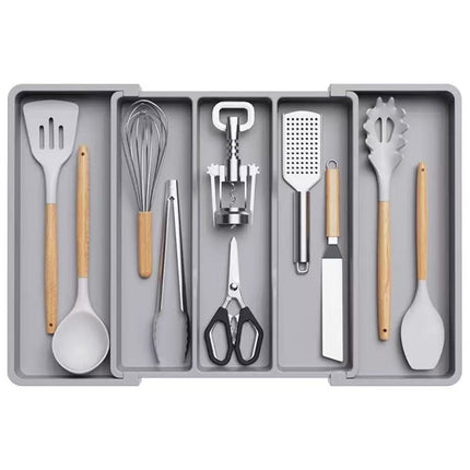 TEMU Cross-border New Expandable Utensil Tray Extended Tableware Storage Box Home Amazon