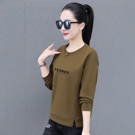 Spring, Autumn and Winter Sports Suit for Plus Size Women 2025 New Loose Round Neck Sweatshirt Casual Free Shipping One Piece Drop Shipping Long Sleeve