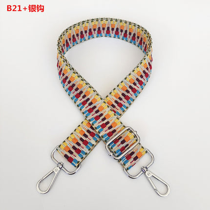 New Shoulder Strap Accessories Woven Strap for Women's Bags Wide Shoulder Strap Single Shoulder Crossbody Extended Strap Adjustable Bag Strap Embroidery Color Contrast