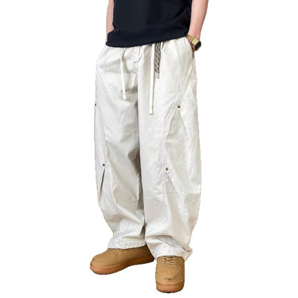 Ins Trendy American High-End Stylish Wide-Leg Scimitar Pants 2025 Summer Fashion New Versatile Long Pants