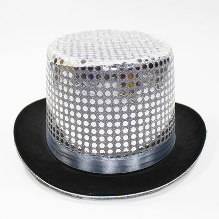 British Retro Gentleman Hat Black High Top Jazz Hat Stage Magic Hat Kidsren's Performance Hat Fashion High Top Hat