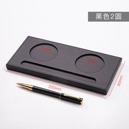 High-End Leather Hotel A4 Writing Board with Magnetic Buckle, Leather Coaster, Folder, Signing Document Board, Can Be Printed with Logo