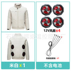 Rice white 12V four fan / S/M