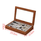 Light gray solid wood jewelry box-three compartments