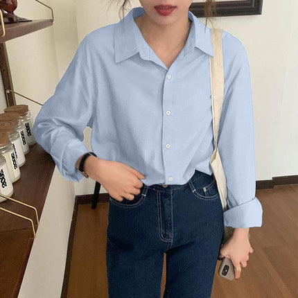ins Girl Cream Yellow Shirt Light Yellow Top Gentle Elegant Draping Loose Candy Long Sleeve Shirt Jacket