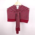 Anchor red background gray stripes