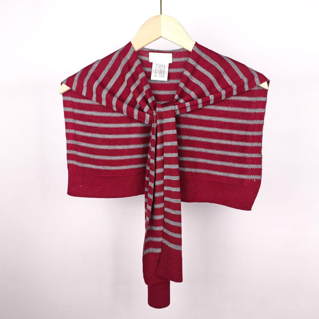 Korean Style New Striped Knitted Shawl for Women, Suitable for Spring and Autumn, Air-Conditioned Rooms, Office, Versatile and Fashionable Shoulder Scarf