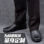 1218 black leather shoes / 39
