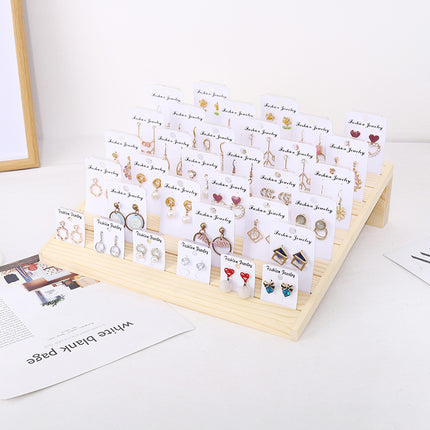 Solid wood earrings rack storage jewelry rack desktop earrings cardboard earrings rack stall props jewelry display stand