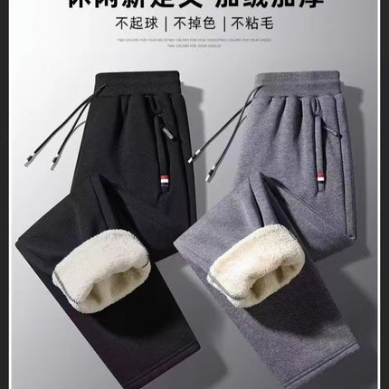 Winter fleece-lined Thickened Casual Sports Pants Men's Loose Korean-style Trendy All-match Lamb Fleece Casual Long Pants