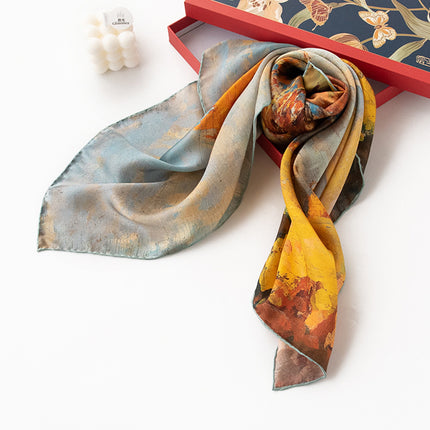 86cm Silk Scarf Mulberry Silk Scarf Square Scarf Summer High-End Scarf Wedding Souvenir for Mom