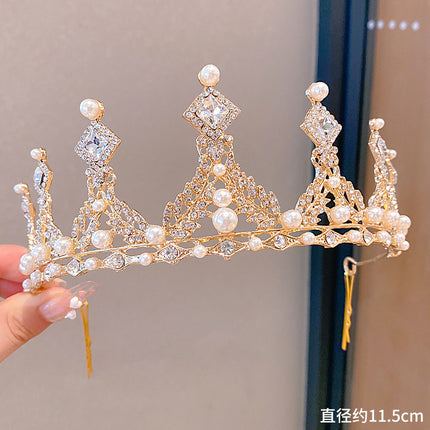 Birthday Crown Girls Headwear Kidsren Princess Classy Crown Girls Hairpin Hairband Little Girl Hair Accessories Headband