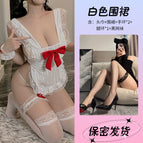 A141 white + black fishnet stockings / One size fits all