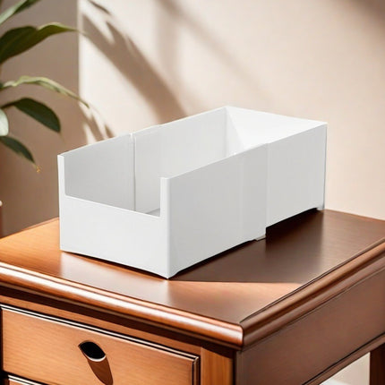 Telescopic Japanese-Style Right-Angle Storage Box Kitchen Cabinet Storage Box Removable Desktop Debris Organizer Deep Cabinet Storage Basket