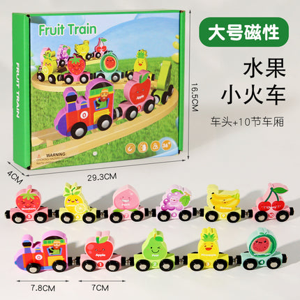 Magnetic Digital Train Toy Children's Educational Magnetic Building Blocks Assembled Baby Girls 1-3 to 6 Years Old 2 Boys