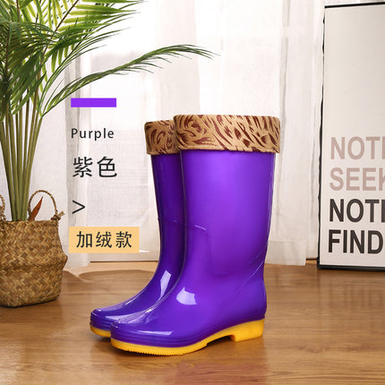 Brand New Material Quick-Drying Lining-Free Water Shoes Women's High Water Boots Long Boots Mesh-Free Non-Slip Rain Boots Women's Rubber Shoes Wholesale
