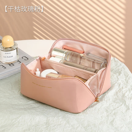 Cross-Border New Hanging Toiletry Bag Portable Business Men's Travel Toiletries Cosmetics Bag Pu Waterproof Makeup