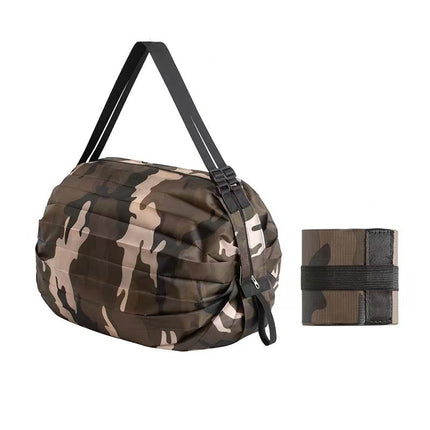 Thickened large capacity shoulder polyester portable spring roll portable storage bag storage organ folding shopping bag clothes