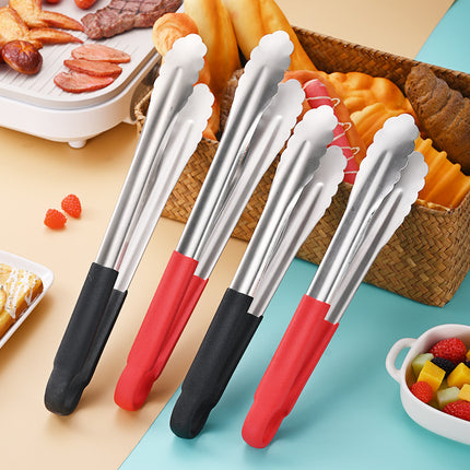 Thickened 304 Stainless Steel Barbecue Clip Hemp Glue Clip Anti-scalding Food Clip Food Clip Multi-purpose Labor-saving Practical Clip