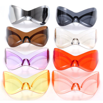 Europe and the United States cross-border new fashion ball shape mirror personality wear fruit color mask fashionable sunglasses 8032