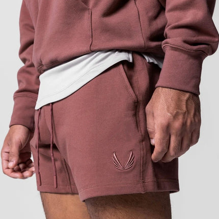 Cross-border Men's Solid Color Shorts Muscle American Fashion Fitness Sports Leisure Training Loose Embroidered Triple Quad Pants