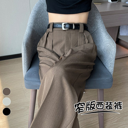 Shisanxing 2026 Autumn/Winter New High-Waisted Slim Wide-Leg Pants Straight Casual Pants Floor-Length Pants for Women