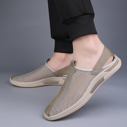 Men's new summer mesh shoes men's breathable cool shoes mesh shoes soft bottom breathable casual shoes lazy mesh men's shoes