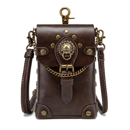 Amazon Cross-border Hot Punk Retro Small Square Bag All-match Women's Shoulder Crossbody Bag MINI Change Satchel