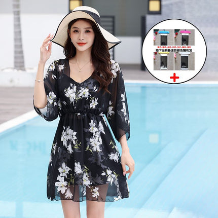 New plus size Swimsuit Women's Hot Spring Belly Covering Slim Split Bags Three-Piece Set 40.00 kg-100.00 kg chubby girl