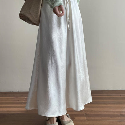 Tao Chuan Knock Joker Satin Skirt ~ 25 Spring Slim Silky Dape Acetic Acid Elegant A Fishtail Skirt 2686